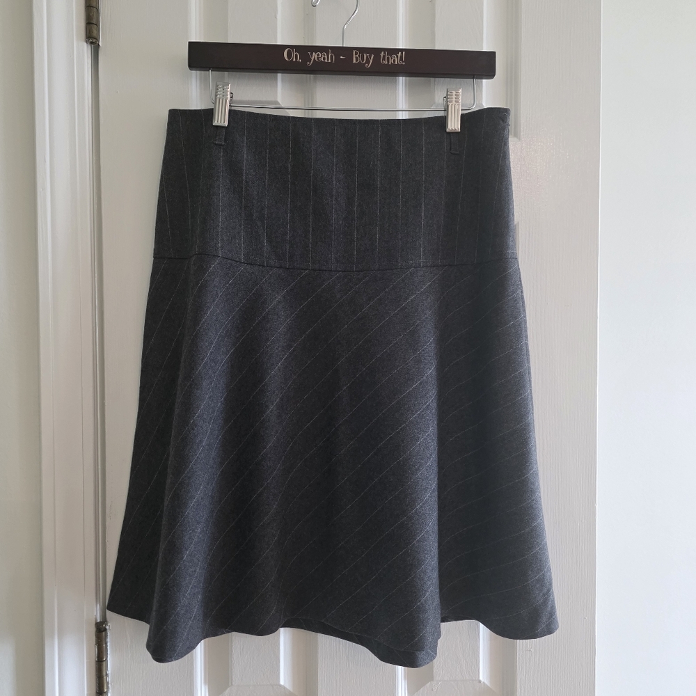 Pristine Theory Charcoal A-Line Skirt Size 8 Gray… - image 6